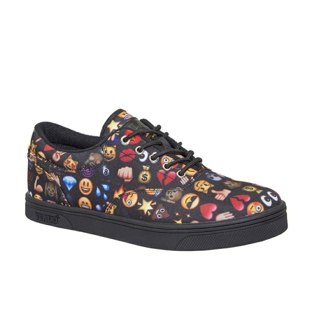 Vlado Unisex Milo Low Sneaker, Size:10, Black Emoj